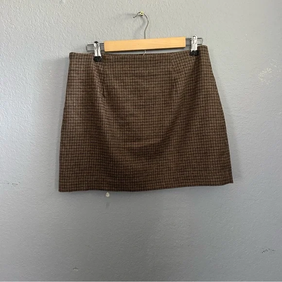 NWT Madewell Wool Blend Plaid Mini Skirt - Picture 8 of 12